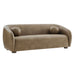 Modway Holland 85" Vegan Leather Sofa in Mushroom - front view