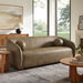Modway Holland 85" Vegan Leather Sofa in Mushroom - lifestyle view 21