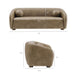 Modway Holland 85" Vegan Leather Sofa in Mushroom - dimensions and specifications 27