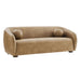 Modway Holland 85" Vegan Leather Sofa in Toast - front view