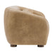 Modway Holland 85" Vegan Leather Sofa in Toast - angled view