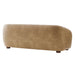 Modway Holland 85" Vegan Leather Sofa in Toast - side view
