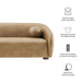 Modway Holland 85" Vegan Leather Sofa in Toast - dimensions and specifications