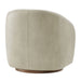 Modway Holland Swivel Vegan Leather Armchair in Mineral - side view