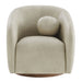 Modway Holland Swivel Vegan Leather Armchair in Mineral - detail view