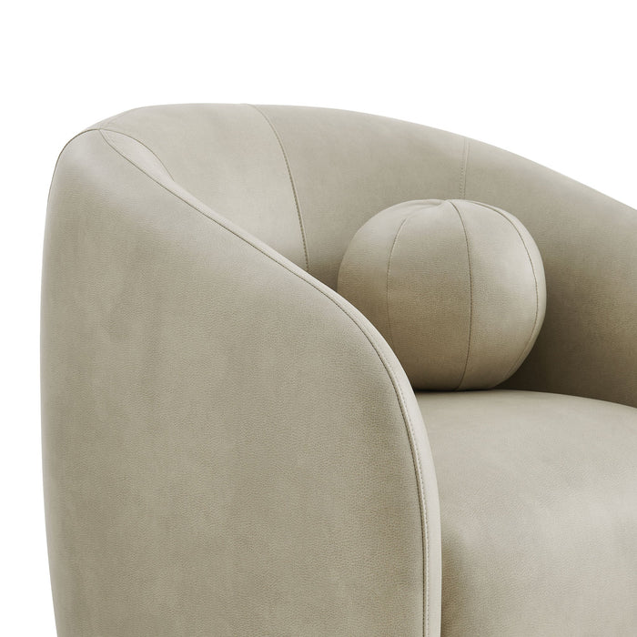 Modway Holland Swivel Vegan Leather Armchair in Mineral - lifestyle view