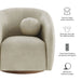 Modway Holland Swivel Vegan Leather Armchair in Mineral - dimensions and specifications