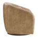 Modway Holland Swivel Vegan Leather Armchair in Toast - angled view