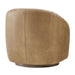 Modway Holland Swivel Vegan Leather Armchair in Toast - side view