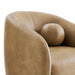Modway Holland Swivel Vegan Leather Armchair in Toast - lifestyle view