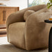 Modway Holland Swivel Vegan Leather Armchair in Toast - lifestyle view 16