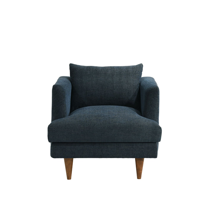 Modway Zoya Down Filled Overstuffed Armchair in Azure - side view