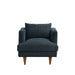 Modway Zoya Down Filled Overstuffed Armchair in Azure - side view