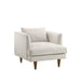 Modway Zoya Down Filled Overstuffed Armchair in Ivory Fabric - front view