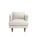 Modway Zoya Down Filled Overstuffed Armchair in Ivory Fabric - side view