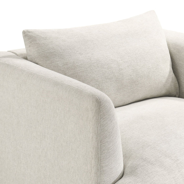 Modway Zoya Down Filled Overstuffed Armchair in Ivory Fabric - lifestyle view