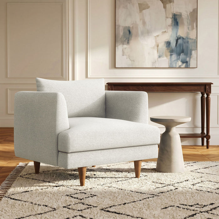 Modway Zoya Down Filled Overstuffed Armchair in Ivory Fabric - lifestyle view 19