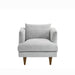 Modway Zoya Down Filled Overstuffed Armchair in Light Gray Fabric - side view