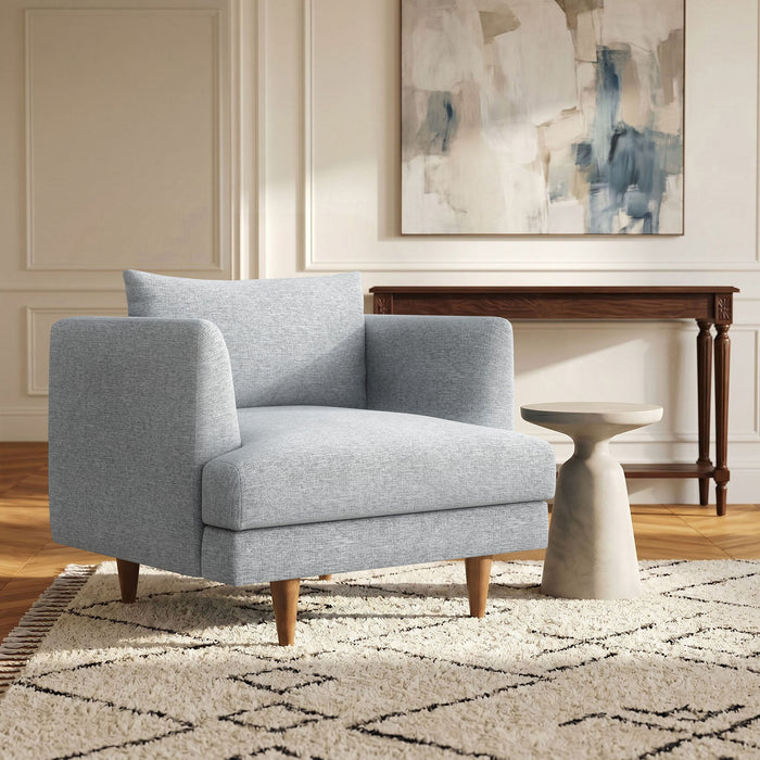 Modway Zoya Down Filled Overstuffed Armchair in Light Gray Fabric - lifestyle view 20