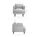 Modway Zoya Down Filled Overstuffed Armchair in Light Gray Fabric - dimensions and specifications 25