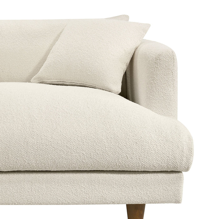 Modway Zoya Down Filled Overstuffed Boucle Chair-and-a-Half in Cream - lifestyle view