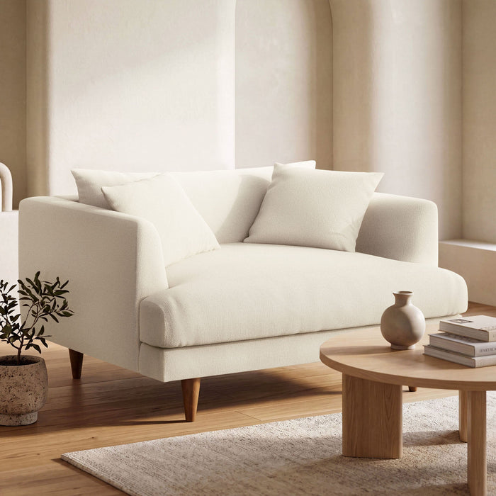 Modway Zoya Down Filled Overstuffed Boucle Chair-and-a-Half in Cream - lifestyle view 21