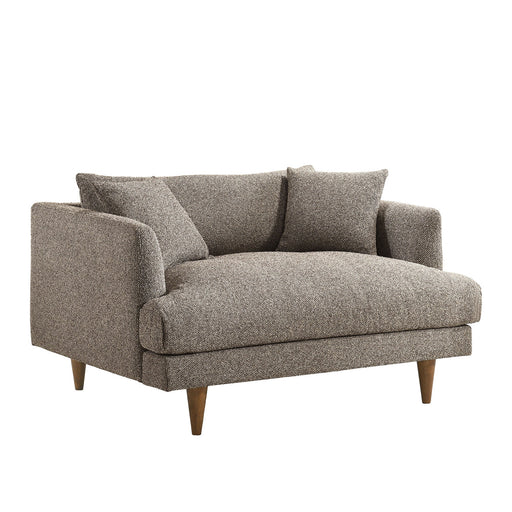 Modway Zoya Down Filled Overstuffed Boucle Chair-and-a-Half in Earth - front view