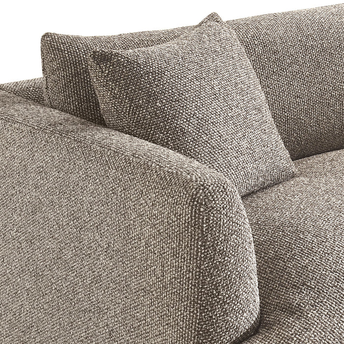 Modway Zoya Down Filled Overstuffed Boucle Chair-and-a-Half in Earth - lifestyle view