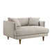 Modway Zoya Down Filled Overstuffed Boucle Chair-and-a-Half in Fog - front view