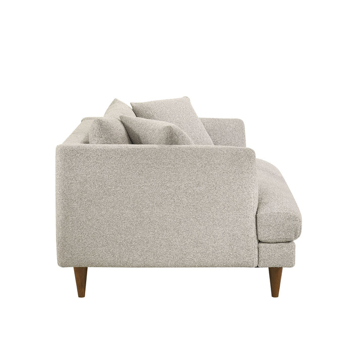 Modway Zoya Down Filled Overstuffed Boucle Chair-and-a-Half in Fog - detail view
