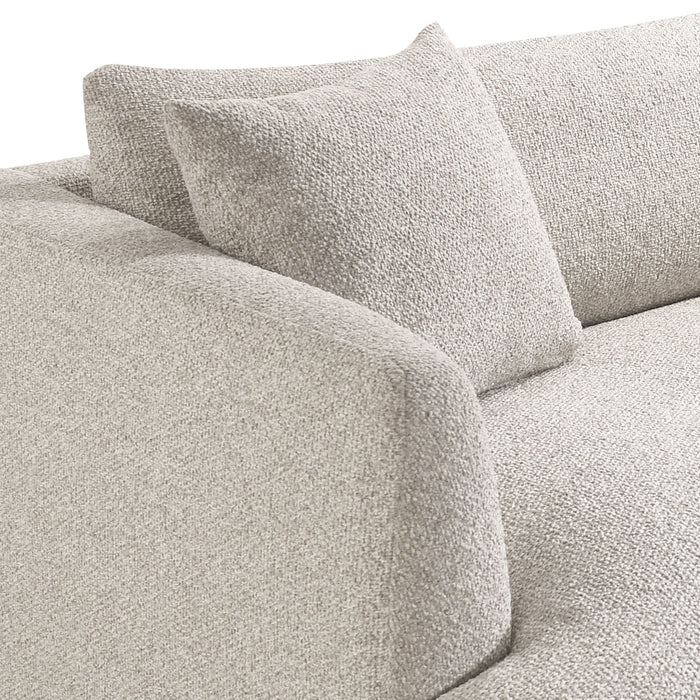 Modway Zoya Down Filled Overstuffed Boucle Chair-and-a-Half in Fog - lifestyle view