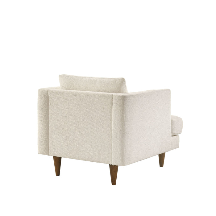 Modway Zoya Down Filled Overstuffed Boucle Armchair in Cream - angled view