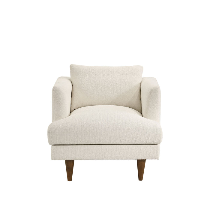 Modway Zoya Down Filled Overstuffed Boucle Armchair in Cream - side view