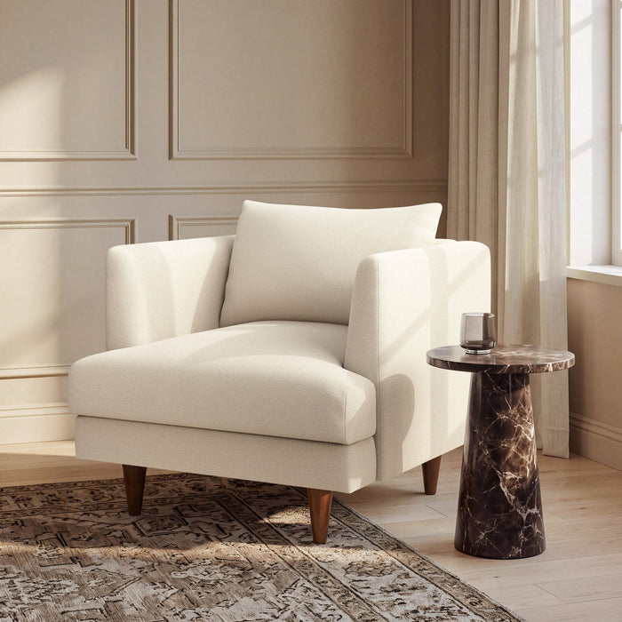 Modway Zoya Down Filled Overstuffed Boucle Armchair in Cream - lifestyle view 21