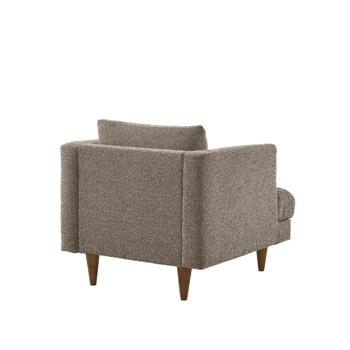 Modway Zoya Down Filled Overstuffed Boucle Armchair in Earth - angled view