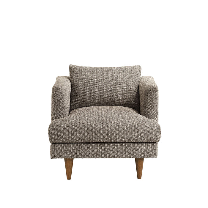 Modway Zoya Down Filled Overstuffed Boucle Armchair in Earth - side view