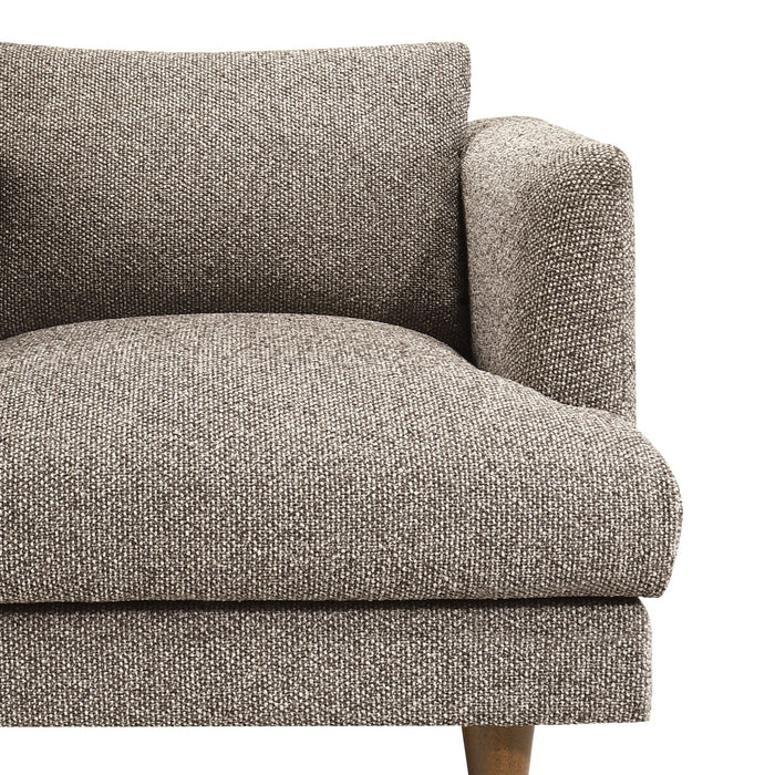 Modway Zoya Down Filled Overstuffed Boucle Armchair in Earth - lifestyle view