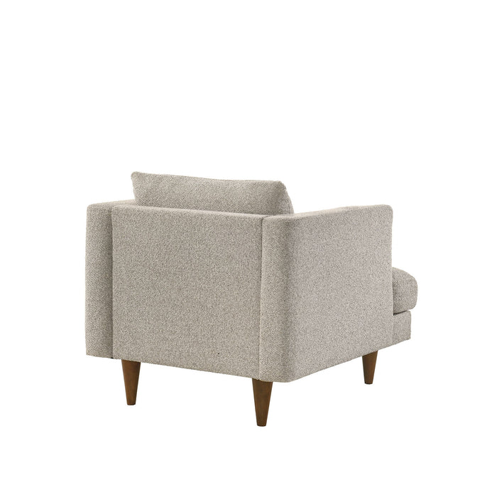 Modway Zoya Down Filled Overstuffed Boucle Armchair in Fog - angled view