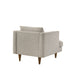 Modway Zoya Down Filled Overstuffed Boucle Armchair in Fog - angled view