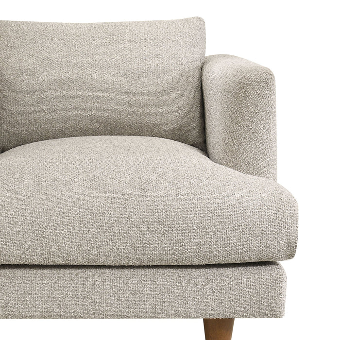 Modway Zoya Down Filled Overstuffed Boucle Armchair in Fog - lifestyle view