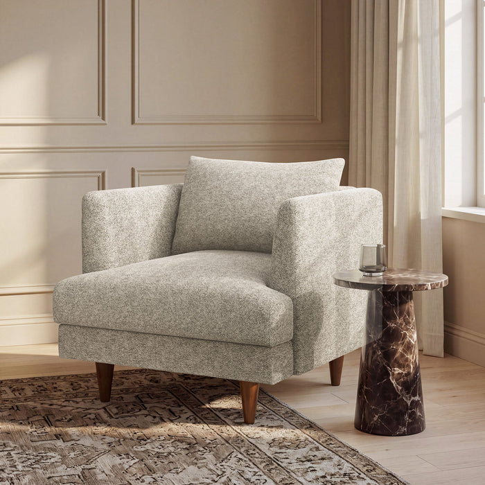 Modway Zoya Down Filled Overstuffed Boucle Armchair in Fog - lifestyle view 19