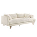 Modway Zoya Down Filled Overstuffed Boucle Sofa in Cream - front view