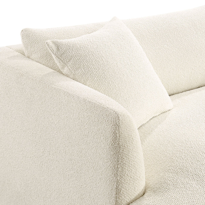Modway Zoya Down Filled Overstuffed Boucle Sofa in Cream - lifestyle view