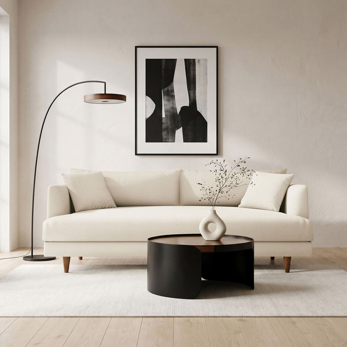 Modway Zoya Down Filled Overstuffed Boucle Sofa in Cream - lifestyle view 21