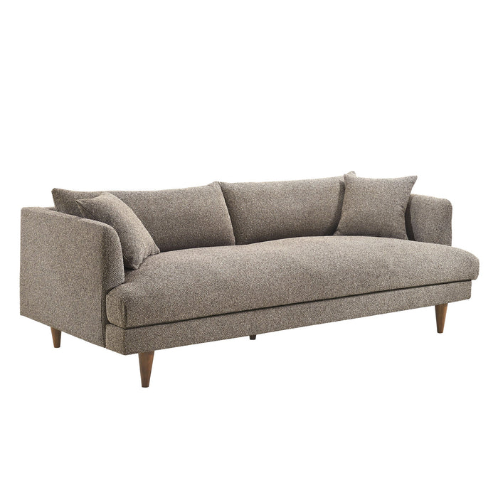 Modway Zoya Down Filled Overstuffed Boucle Sofa in Earth - front view