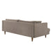 Modway Zoya Down Filled Overstuffed Boucle Sofa in Earth - angled view