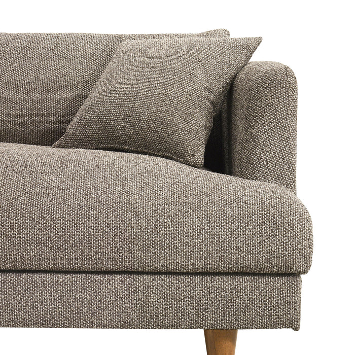 Modway Zoya Down Filled Overstuffed Boucle Sofa in Earth - lifestyle view
