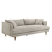 Modway Zoya Down Filled Overstuffed Boucle Sofa in Fog - front view