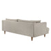 Modway Zoya Down Filled Overstuffed Boucle Sofa in Fog - angled view
