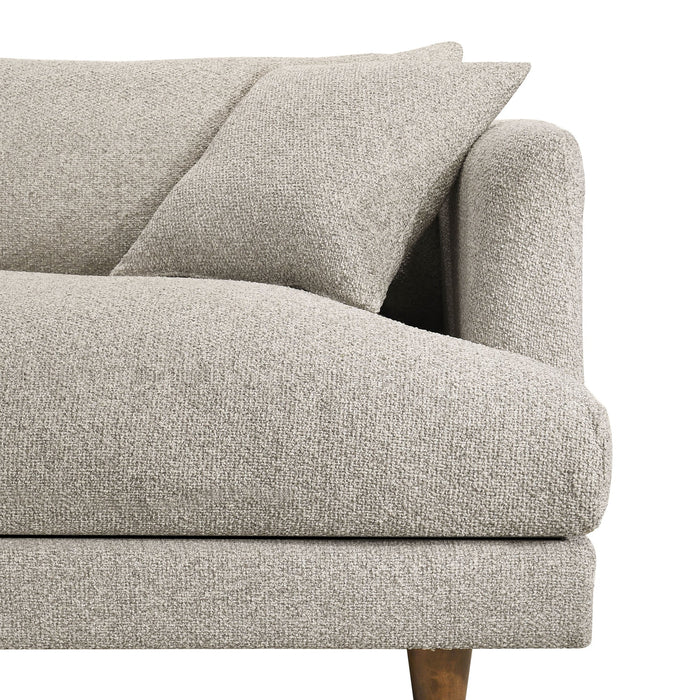 Modway Zoya Down Filled Overstuffed Boucle Sofa in Fog - lifestyle view